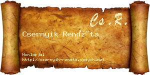 Csernyik Renáta névjegykártya