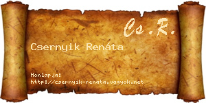 Csernyik Renáta névjegykártya